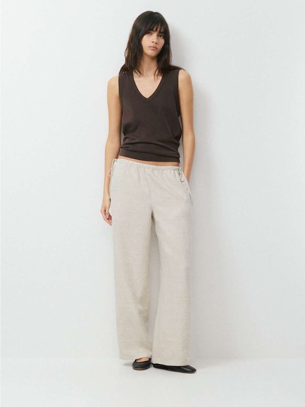 Wilfred Aritzia Artisan Pants CruiseLinen Undyed Ecru Beige Oatmeal Medium